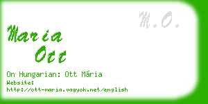 maria ott business card