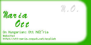 maria ott business card